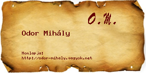 Odor Mihály névjegykártya