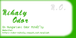 mihaly odor business card